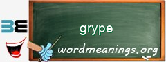 WordMeaning blackboard for grype